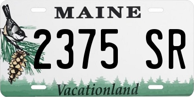 ME license plate 2375SR