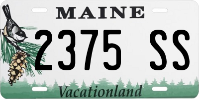 ME license plate 2375SS
