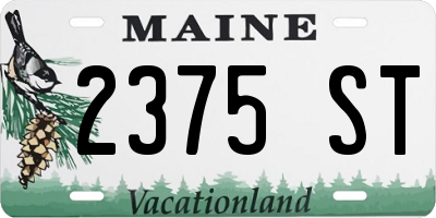 ME license plate 2375ST