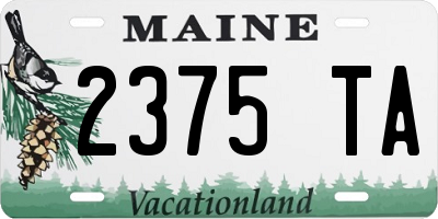 ME license plate 2375TA