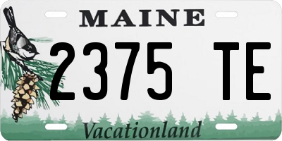 ME license plate 2375TE