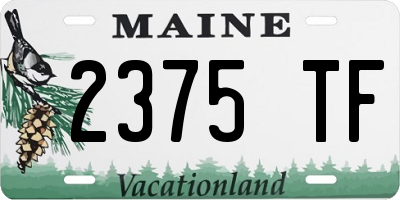ME license plate 2375TF