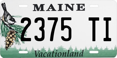 ME license plate 2375TI