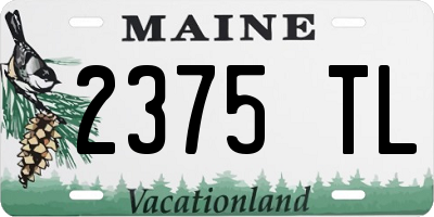 ME license plate 2375TL