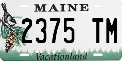 ME license plate 2375TM