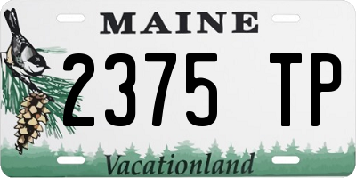 ME license plate 2375TP