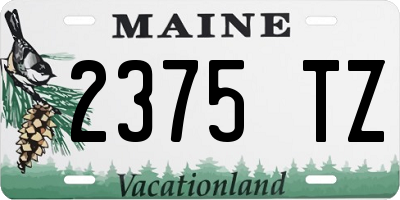 ME license plate 2375TZ