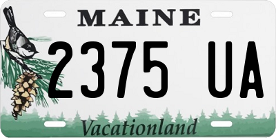 ME license plate 2375UA