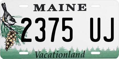 ME license plate 2375UJ