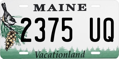 ME license plate 2375UQ