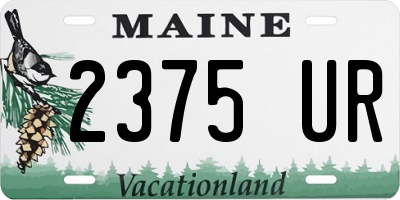 ME license plate 2375UR