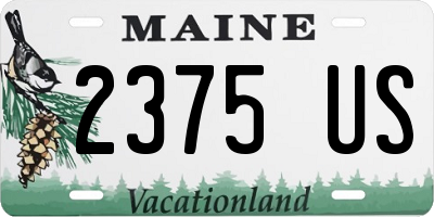 ME license plate 2375US