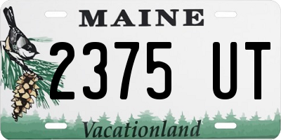 ME license plate 2375UT