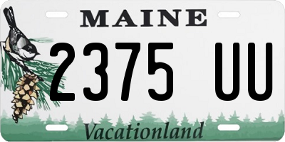 ME license plate 2375UU
