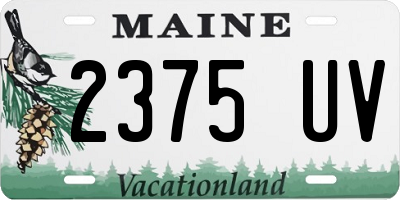 ME license plate 2375UV