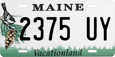 ME license plate 2375UY