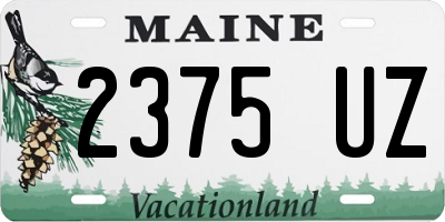 ME license plate 2375UZ