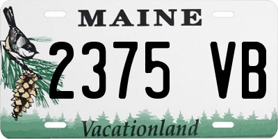 ME license plate 2375VB