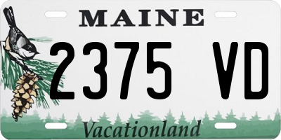 ME license plate 2375VD
