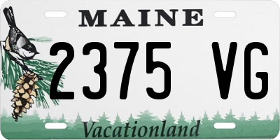 ME license plate 2375VG