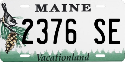 ME license plate 2376SE