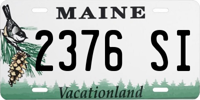 ME license plate 2376SI
