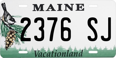 ME license plate 2376SJ