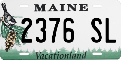 ME license plate 2376SL