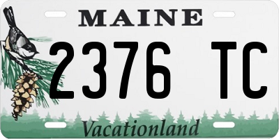 ME license plate 2376TC