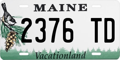 ME license plate 2376TD