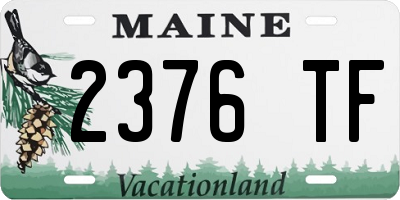ME license plate 2376TF