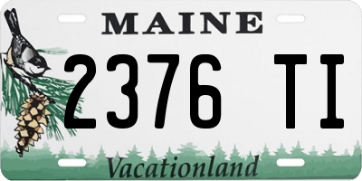 ME license plate 2376TI