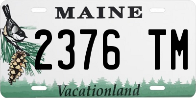 ME license plate 2376TM
