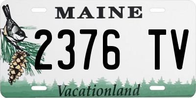 ME license plate 2376TV