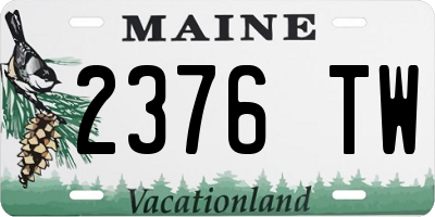 ME license plate 2376TW