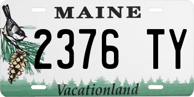 ME license plate 2376TY