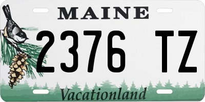 ME license plate 2376TZ