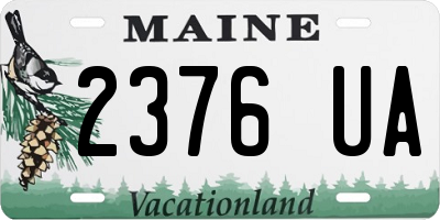 ME license plate 2376UA