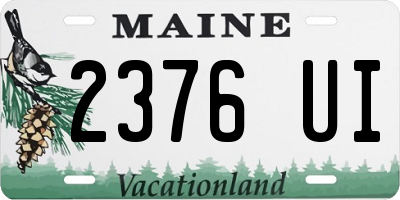 ME license plate 2376UI