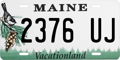 ME license plate 2376UJ