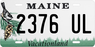 ME license plate 2376UL