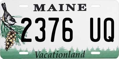 ME license plate 2376UQ