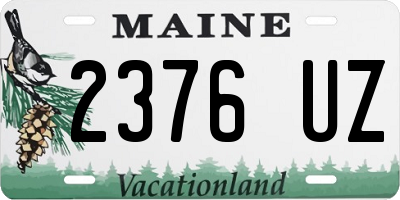 ME license plate 2376UZ