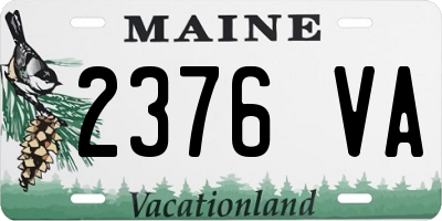 ME license plate 2376VA