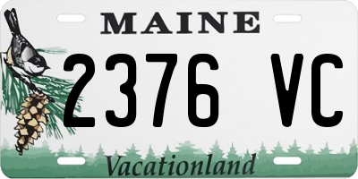 ME license plate 2376VC