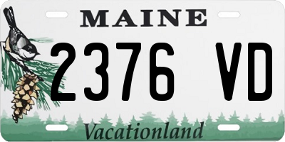 ME license plate 2376VD