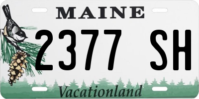 ME license plate 2377SH