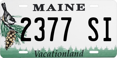 ME license plate 2377SI