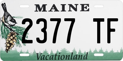 ME license plate 2377TF