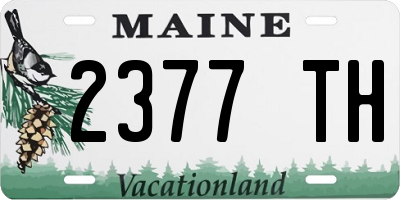 ME license plate 2377TH